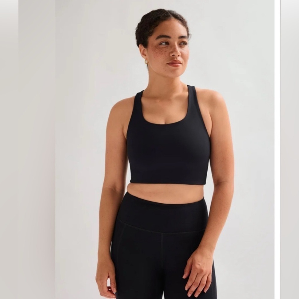 Girlfriend Collective Black Racerback Paloma Bra, NWT, Size Large